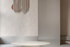 深圳市簡(jiǎn)約侘寂風(fēng)甜品店創(chuàng)意餐桌裝修設(shè)計(jì)