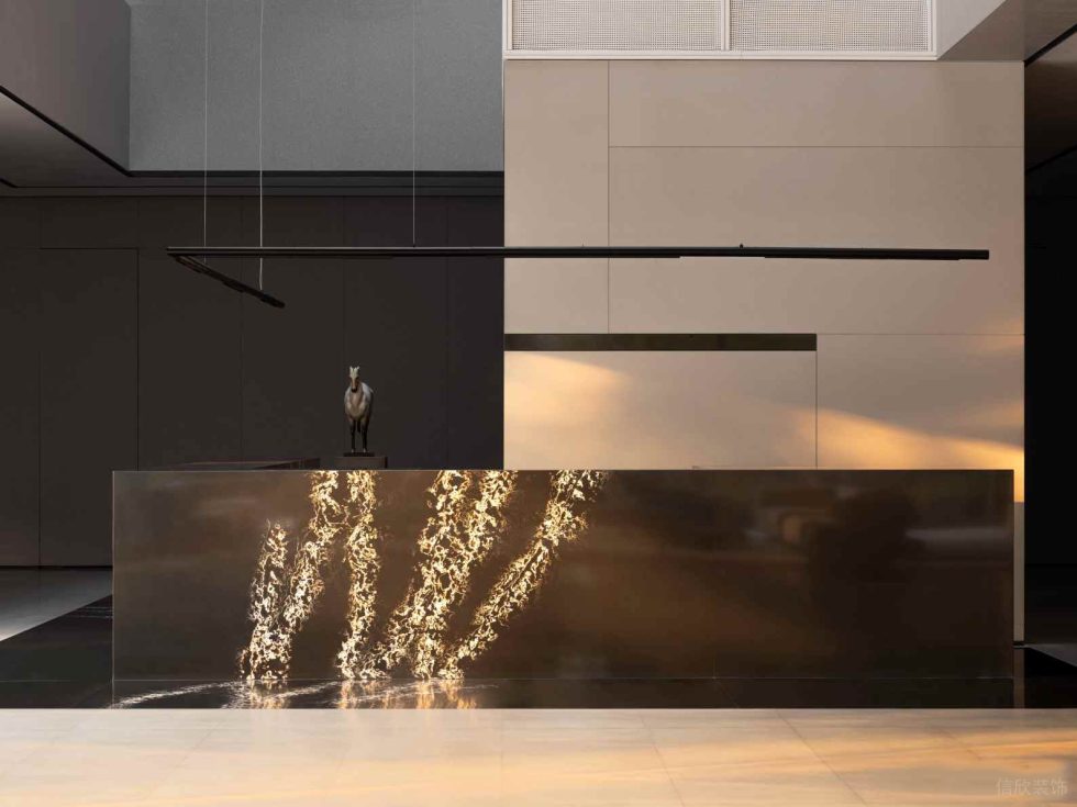 現代簡約風辦公室裝修方案 前臺服務咨詢臺