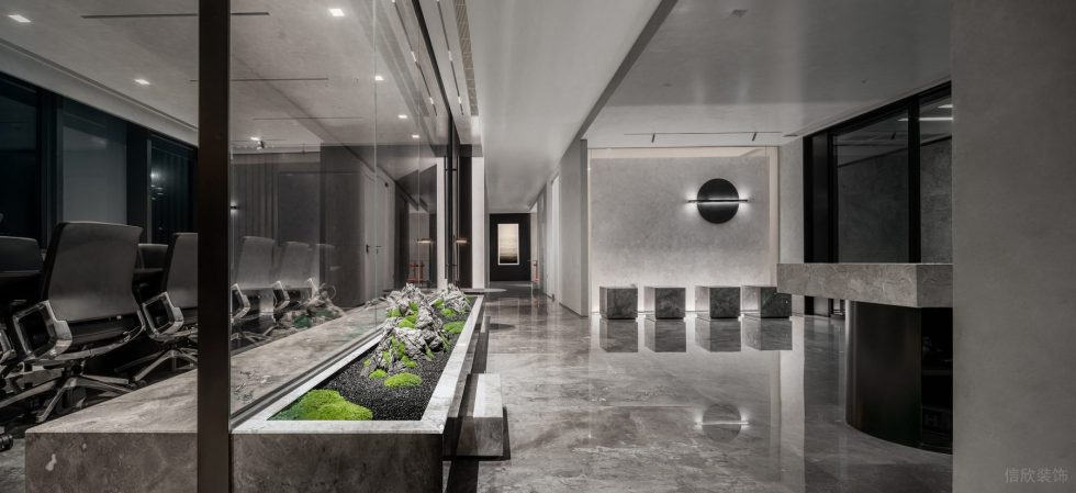 現代輕奢風辦公室裝修設計 過道區域