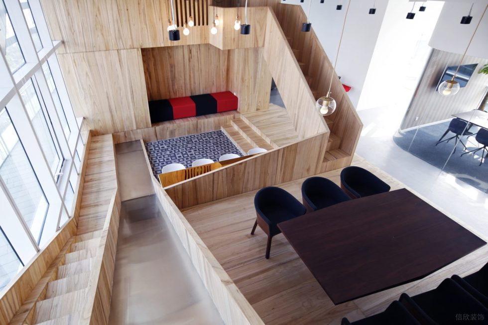 現代原木風辦公室裝修設計原木色休閑區(qū) 現代原木風辦公室裝修設計原木色休閑區(qū)