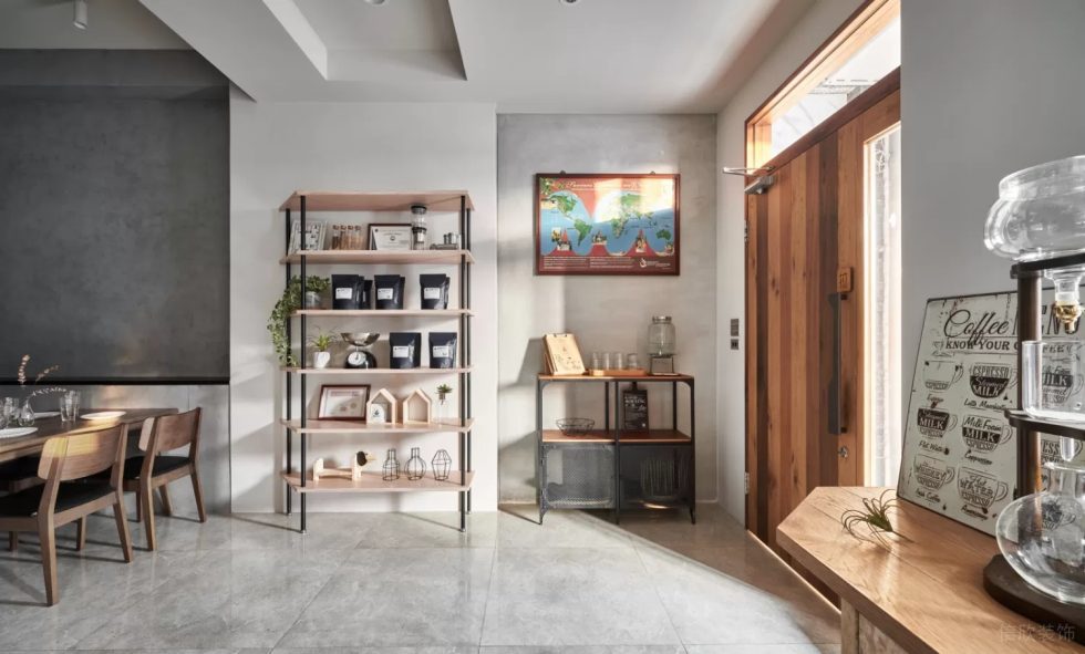 現(xiàn)代簡約風(fēng)咖啡廳回形天花下吊裝修設(shè)計圖