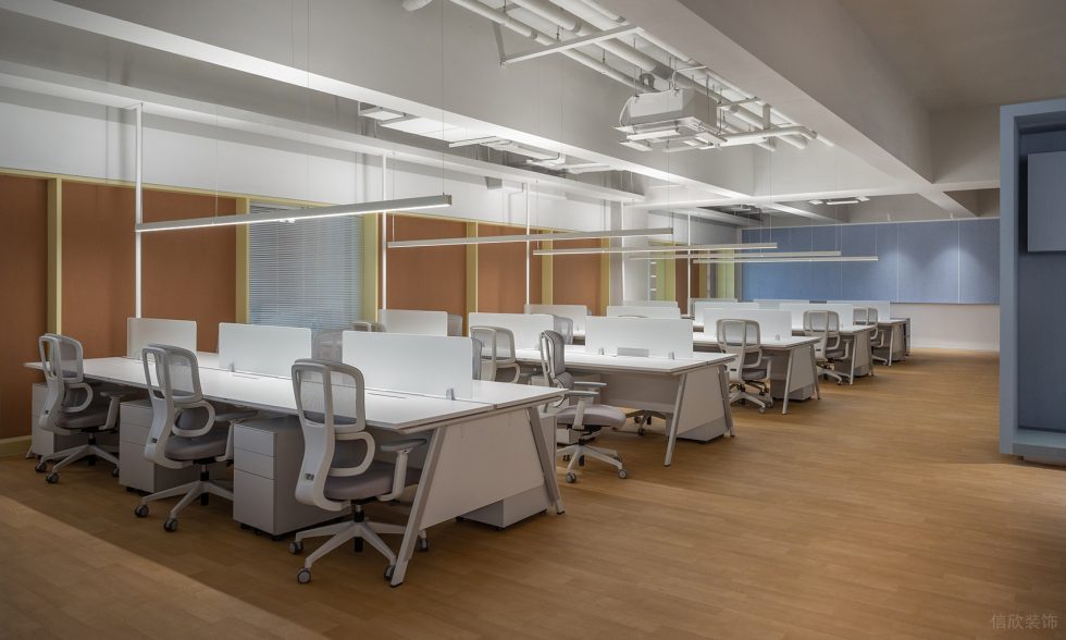 清雅色簡約風辦公室裝修設計白木色辦公區 清雅色簡約風辦公室裝修設計白木色辦公區