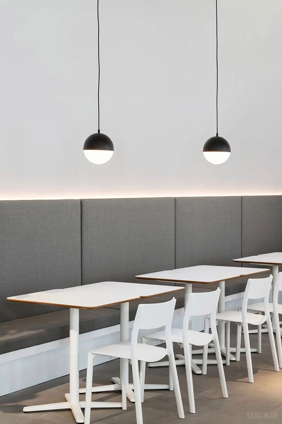 白木色簡約風辦公室裝修設計灰白色沙發卡座 白木色簡約風辦公室裝修設計灰白色沙發卡座