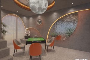 深圳福田華強(qiáng)棋牌室球形天花吊頂裝修設(shè)計(jì)