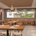 深圳福田梅林野尚膳快餐店墻面主體畫(huà)裝修設(shè)計(jì)