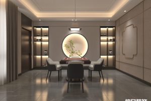 深圳福田石廈棋牌室墻面造型裝修設(shè)計(jì)