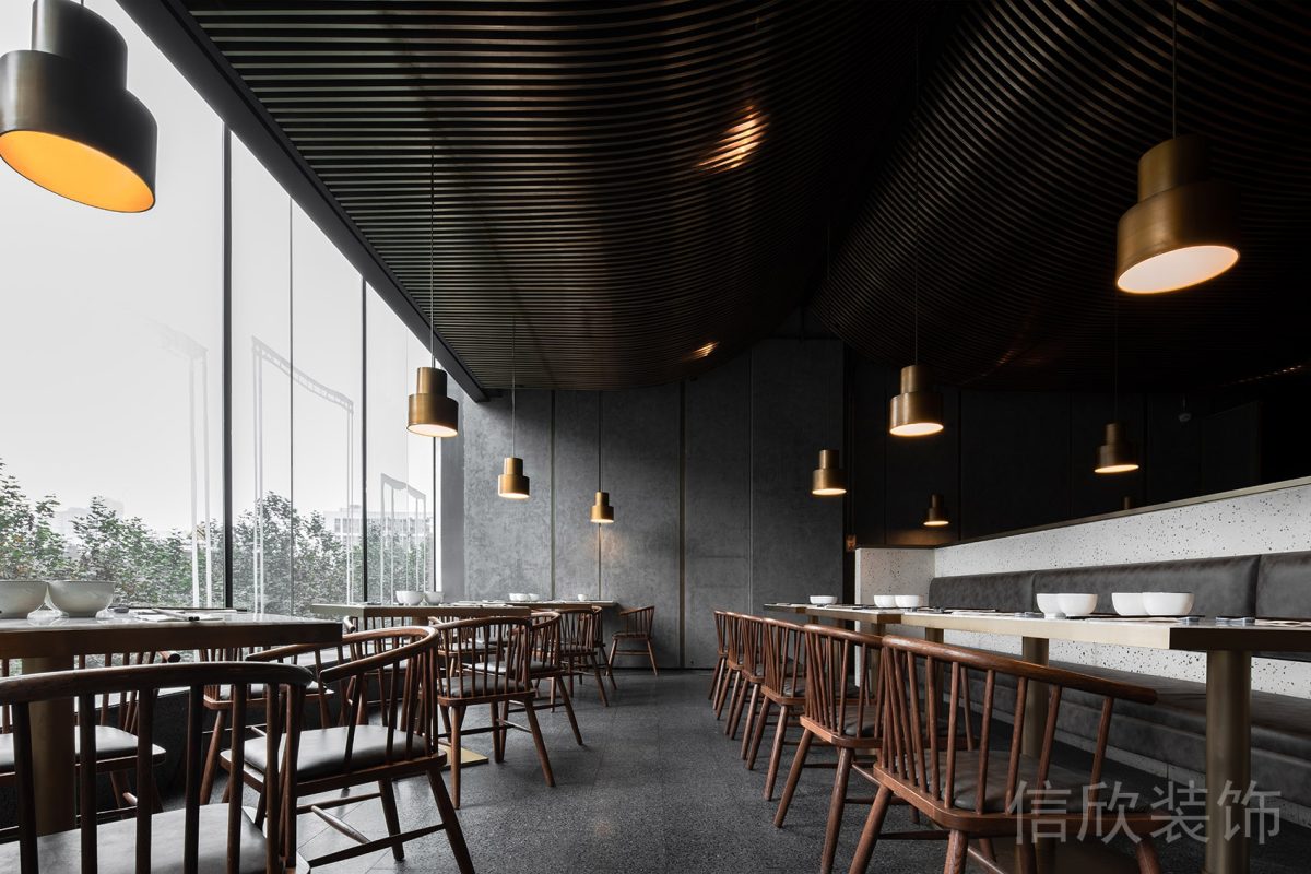 深圳福田香蜜湖面館臨窗餐區(qū)裝修設(shè)計(jì)