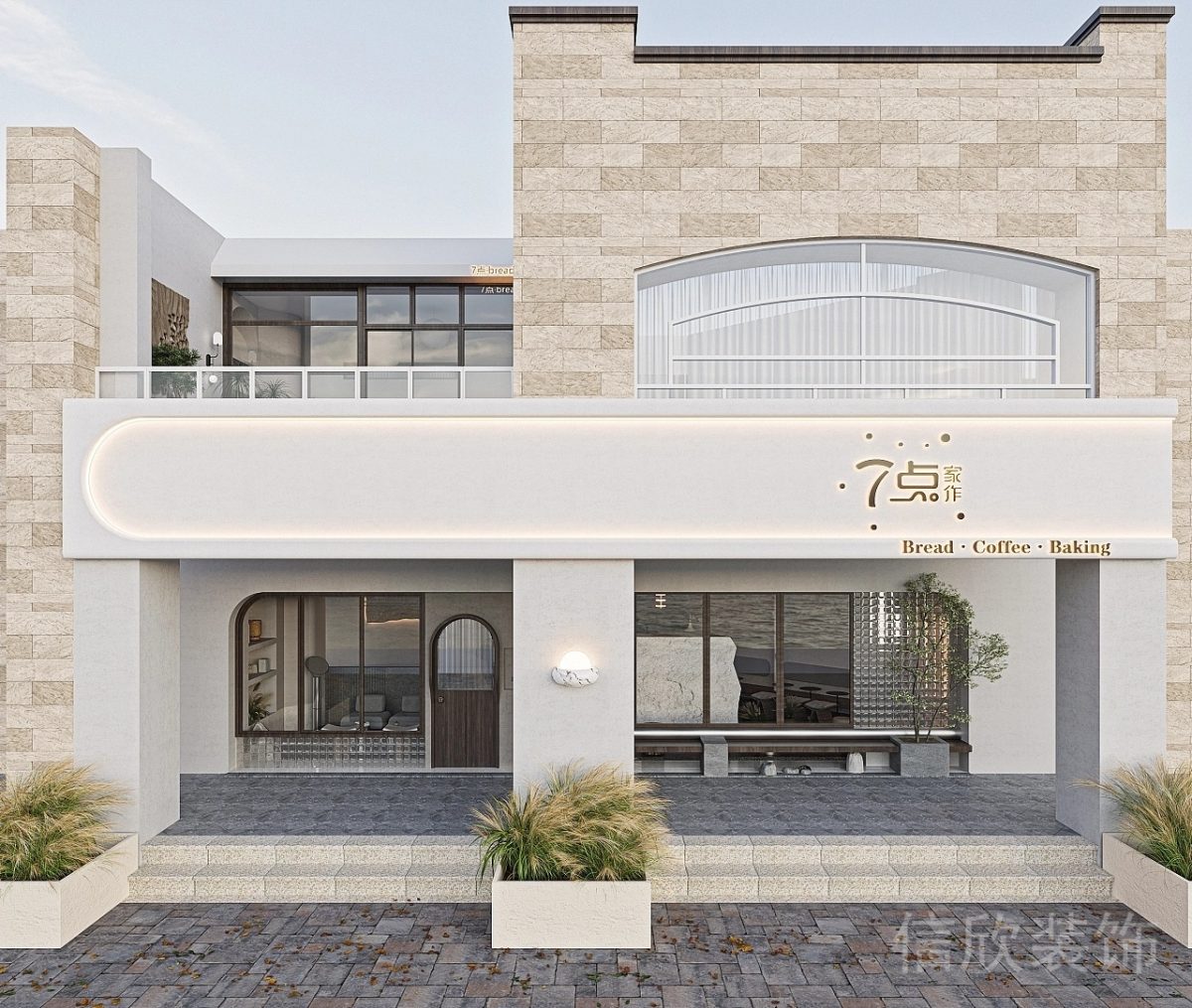 深圳光明面包咖啡店食材外觀裝修設(shè)計(jì)