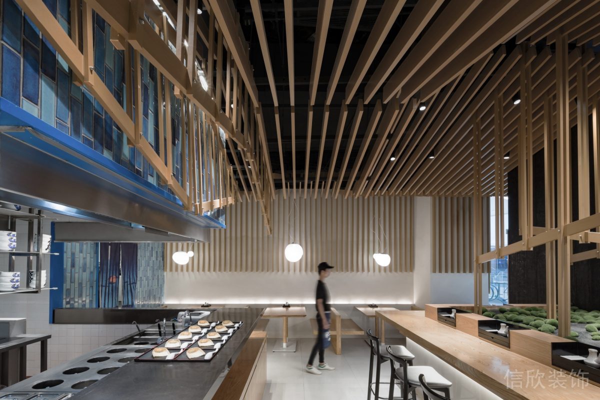 深圳羅湖區(qū)桂圓面館開(kāi)放式操作廚房裝修設(shè)計(jì)