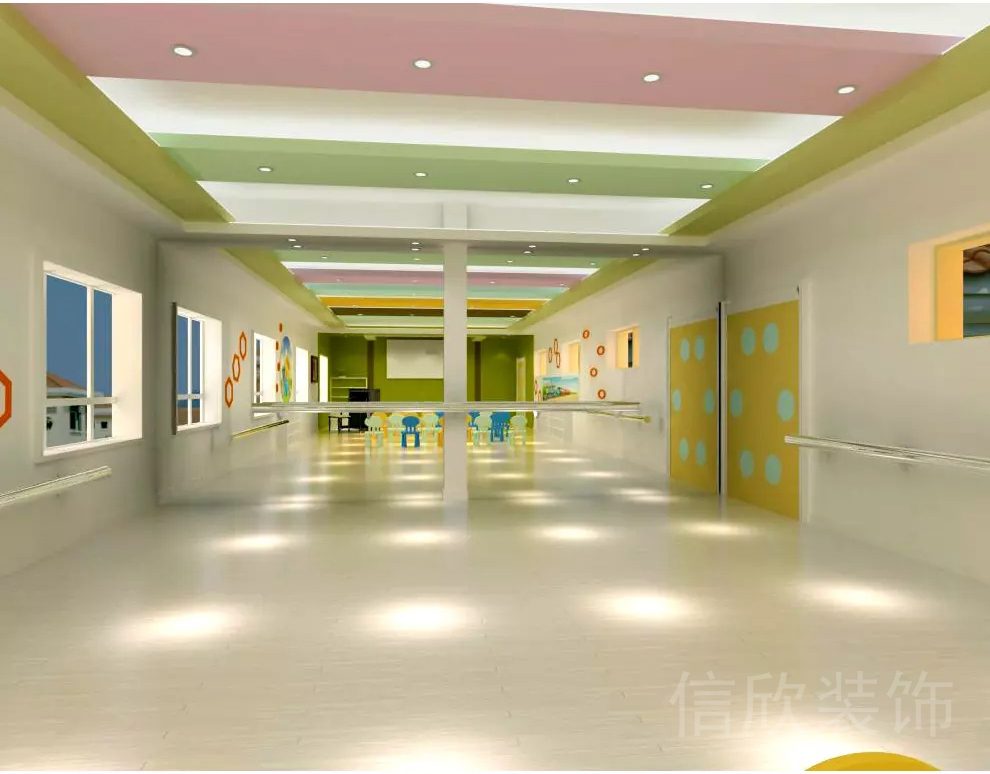 深圳市正中時代廣場檸檬黃培訓(xùn)機構(gòu)舞蹈教室馬克龍空間裝修設(shè)計