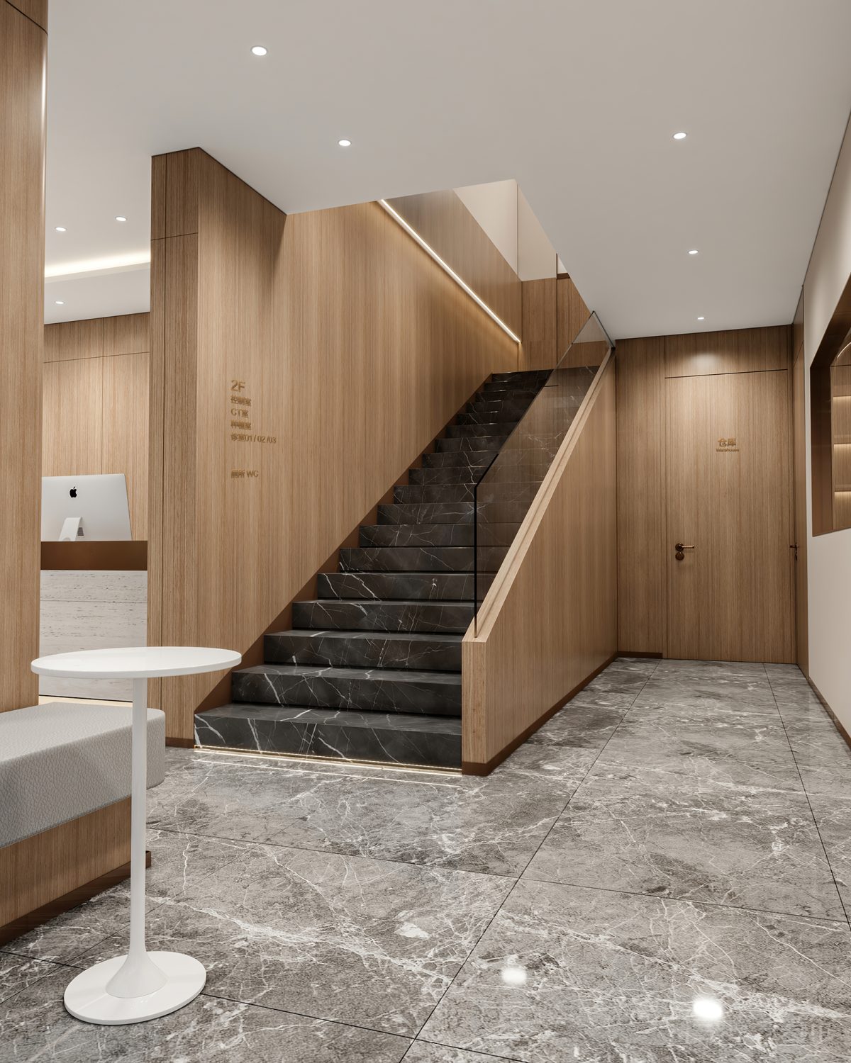 天安科技產(chǎn)業(yè)園口腔中心大理石階梯