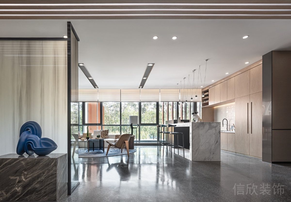 公共開放區(qū)域辦公室裝修北歐風(fēng)溫馨大理石設(shè)計(jì)