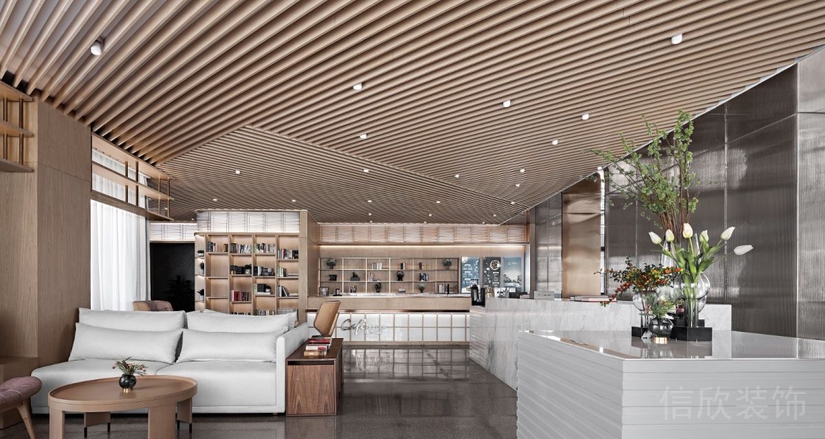 原木風(fēng)辦公室裝修設(shè)計(jì)公共開(kāi)放式區(qū)域裝修設(shè)計(jì)