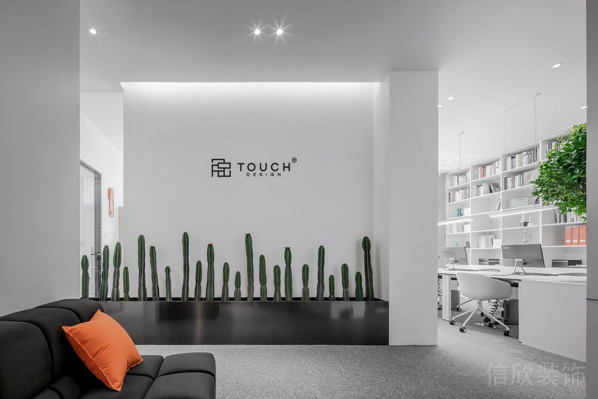 白色簡約風格辦公室門廳裝修設(shè)計