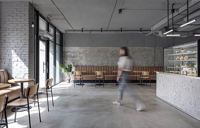 皮革沙發休息區健身房運動等候區水吧臺裝修