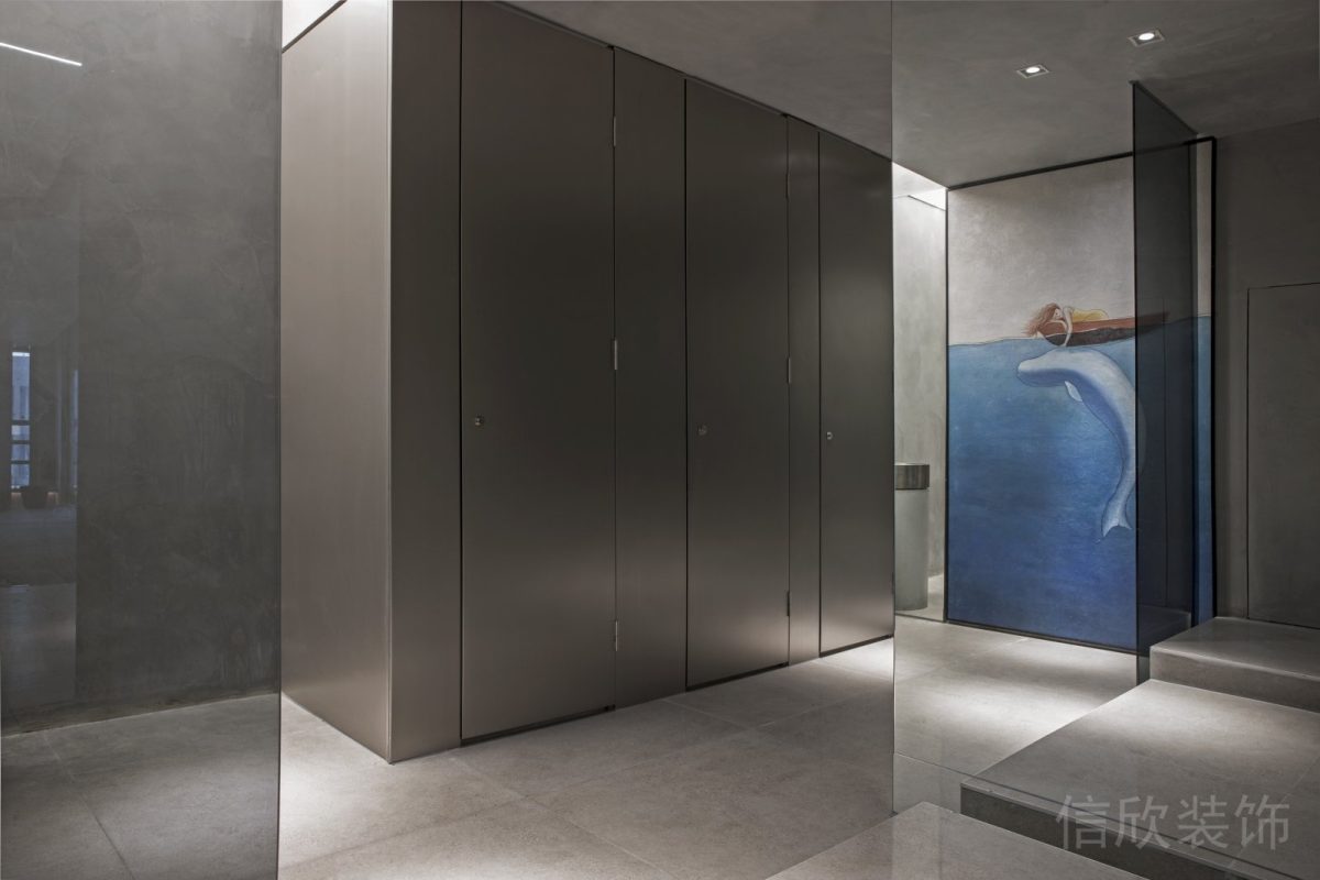 衛(wèi)生間過道區(qū)域現代簡約風辦公室裝修設計