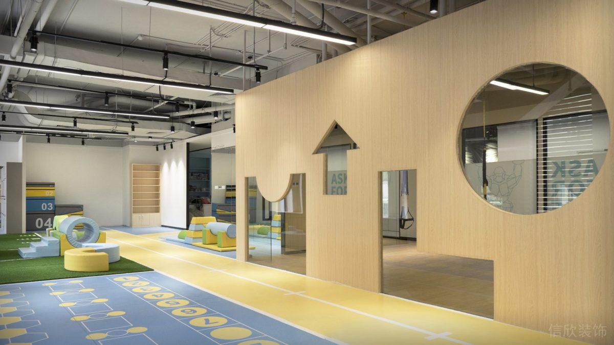 娛樂區(qū)兒童涂鴉地毯瑜伽培訓機構設計圖