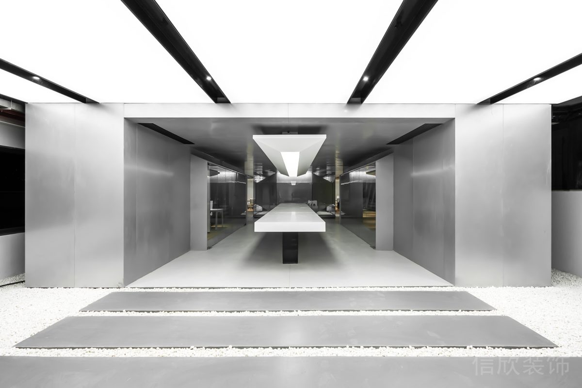 白色鵝卵石鋪滿地板裝修大理石矩形方塊地板設(shè)計(jì)辦公室走廊設(shè)計(jì)