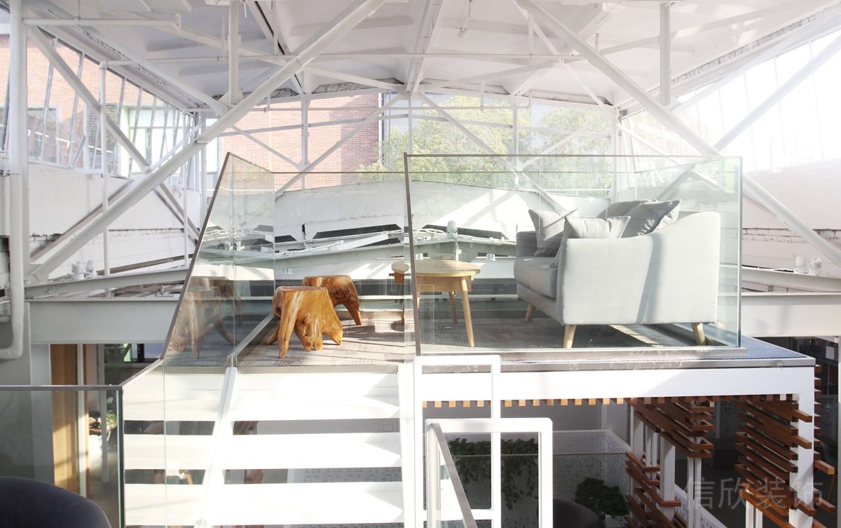 木質家具玻璃休息區辦公室階梯閣樓會議室