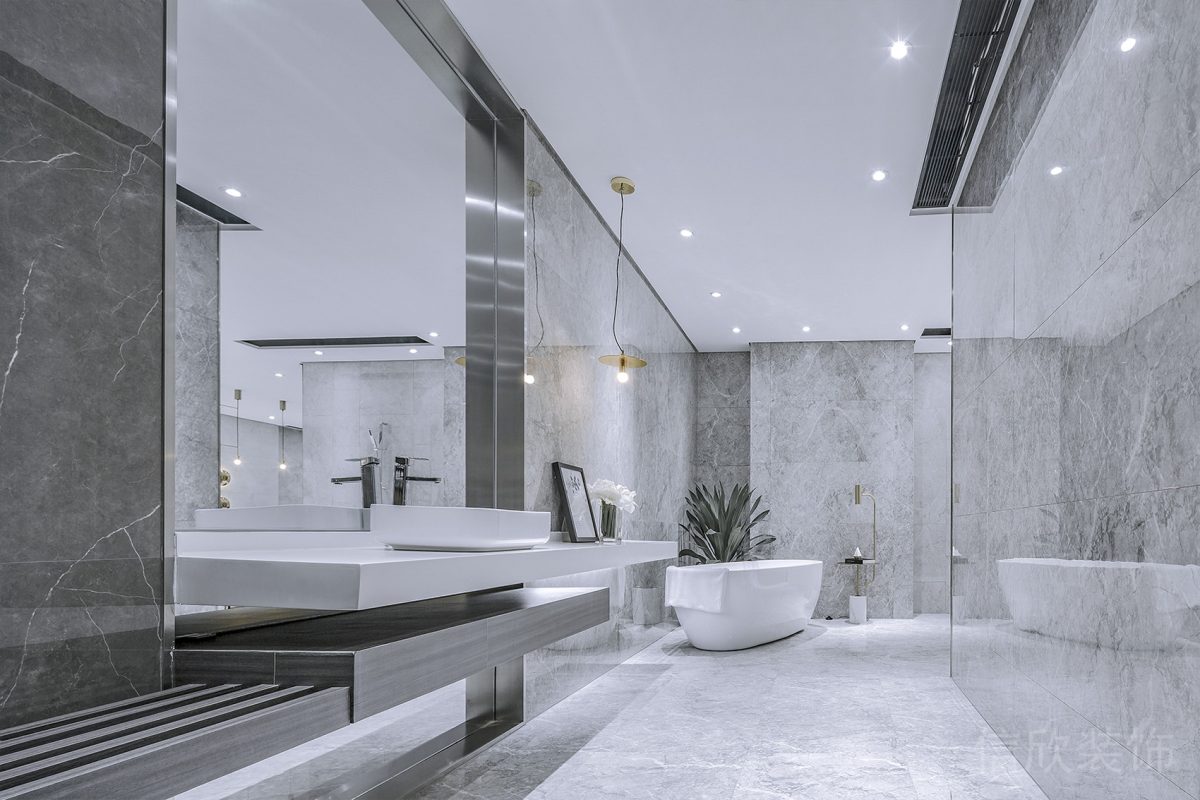 全屋定制效果圖瓷磚衛(wèi)生間設(shè)計(jì)大理石隔斷墻體效果圖