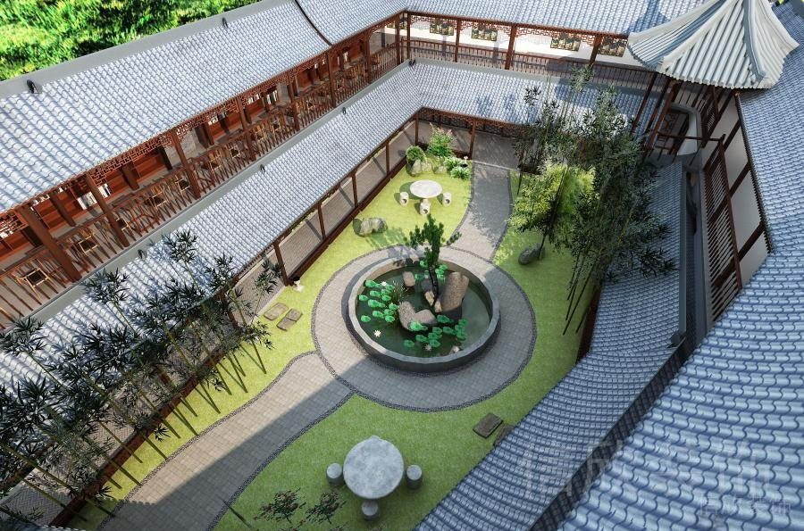養(yǎng)老院中間庭院景觀