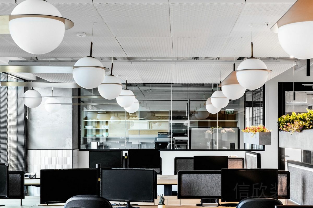 天花圓形可調(diào)節(jié)燈飾設(shè)計工位鋁合天花白色吊頂辦公室