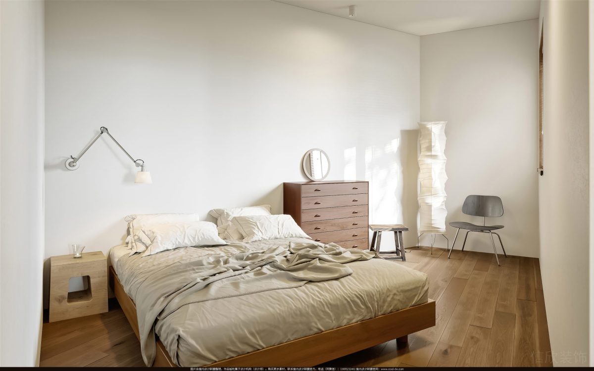 臥室裝修日式寂詫風(fēng)裝修木飾面環(huán)保簡約裝修設(shè)計